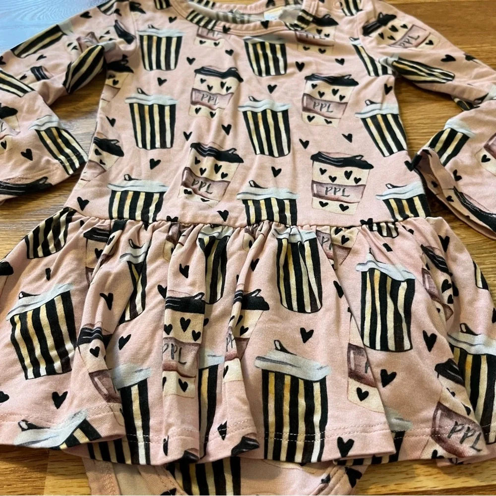 Posh Peanut PPL (Posh Pumpkin Latte) Twirl Bodysuit Dress Size 18-24 Month